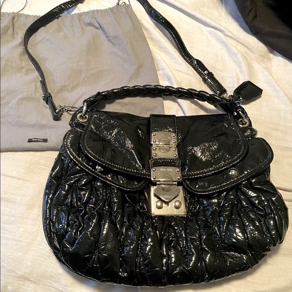 Authentic MIU MIU Matelasse 2Way black leather Bag - Picture 1 of 11
